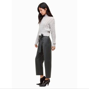 Aritzia Tie Front // Jallade Pant in Grey